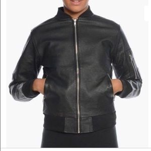 Deadwood leather bomber jacket